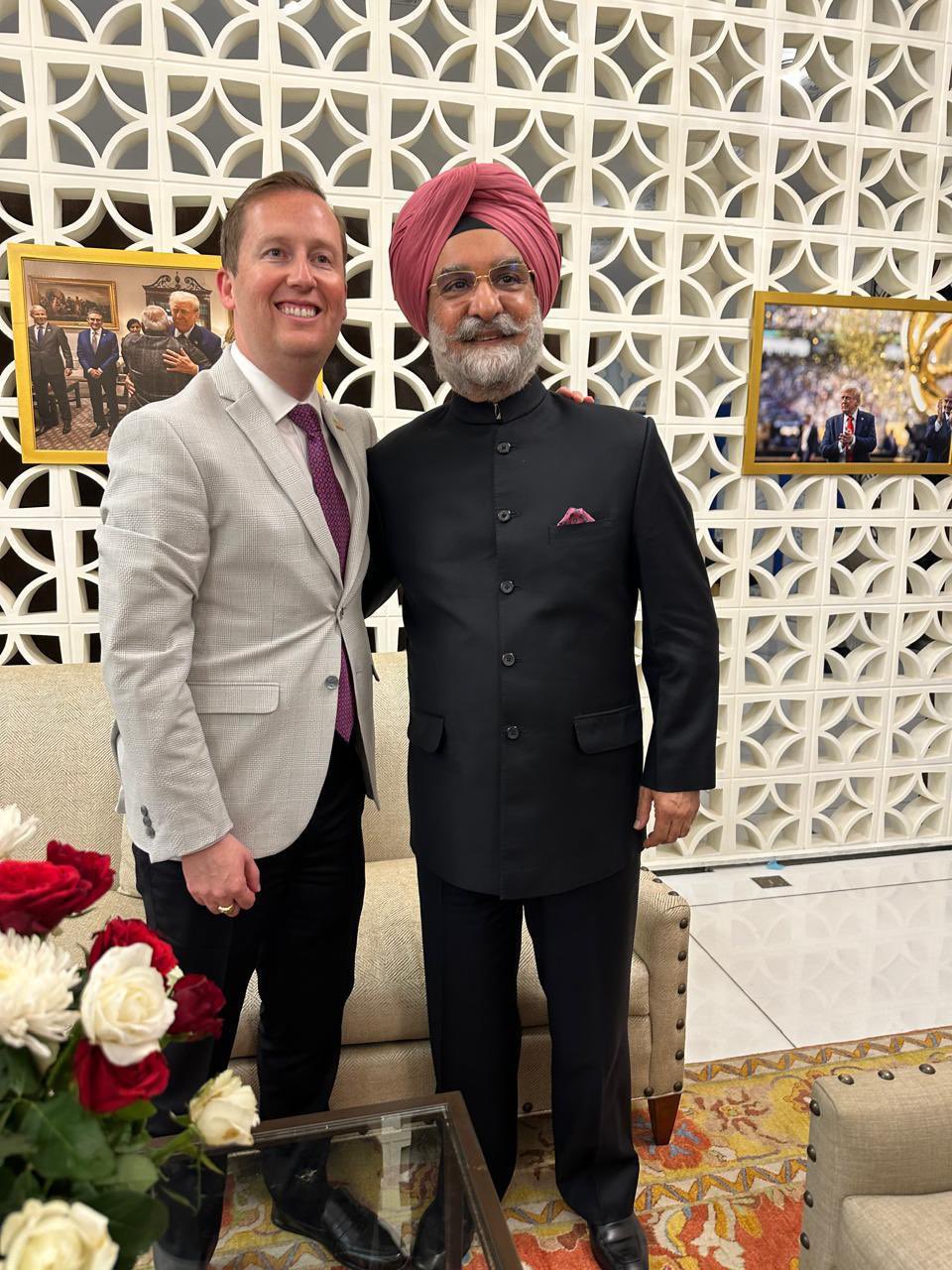 Hon’ble Lt. Governor with U.S. Ambassador to India Mr. Sergio Gor at the launch of Freedom250 celebrations in New Delhi.