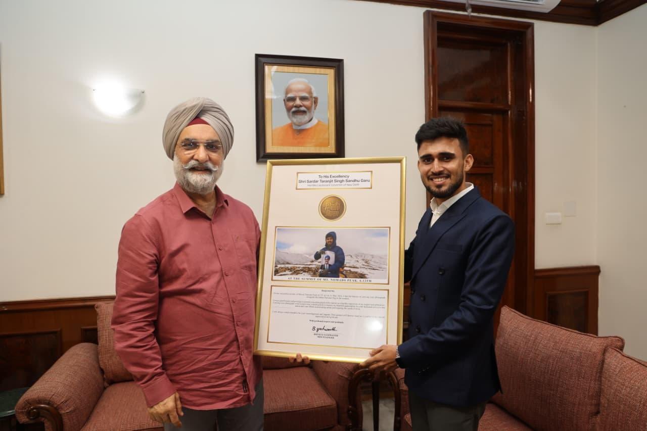 Young Mountaineer, Shri Bhukya Yashwanth, called on Hon’ble Lt. Governor.