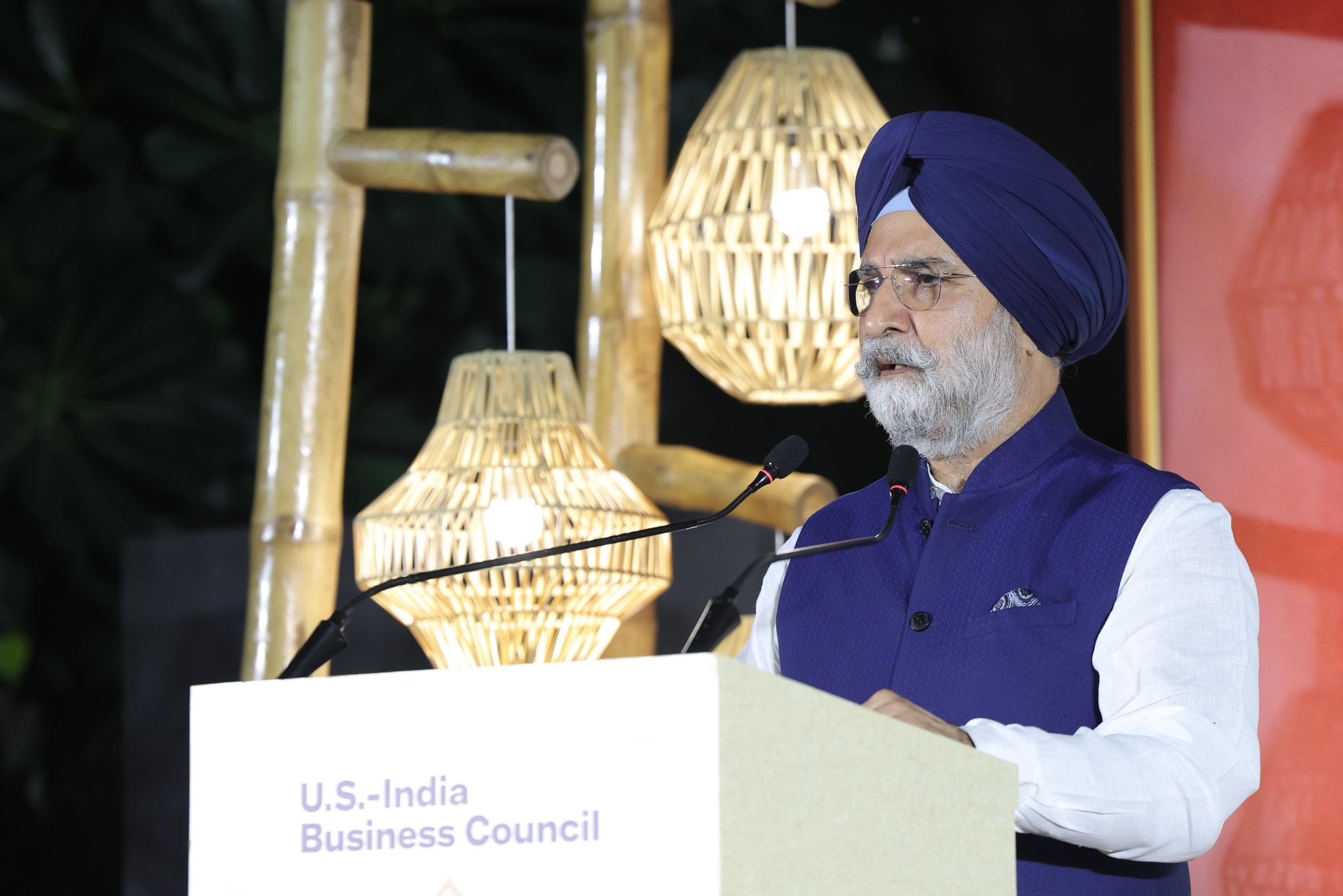 Hon’ble Lt. Governor addressed U.S.-India Business Council Diwali Reception.