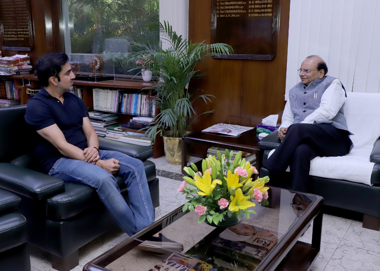 Hon'ble MP Shri Gautam Gambhi ji called on the Hon’ble Lt. Governor at Raj Niwas