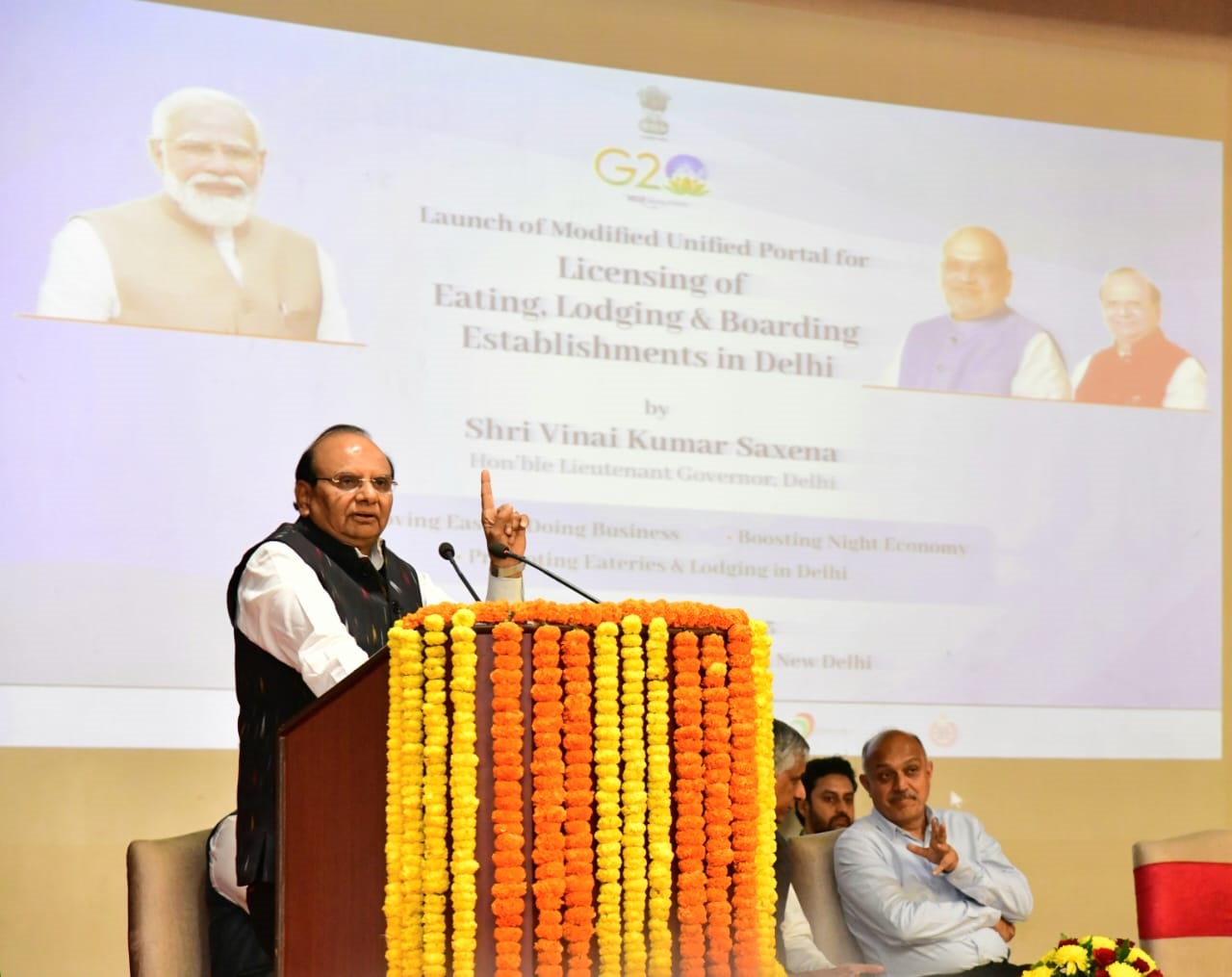 Hon’ble Lt. Governor launched the Modified Unified Portal for Licensing of Eating, Lodging & Boarding…