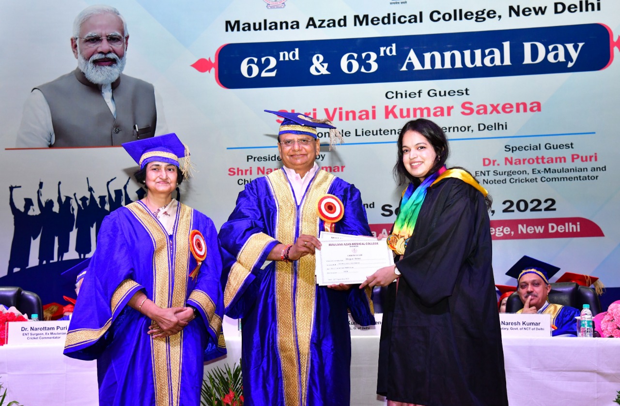 Hon’ble Lt. Governor addressed the graduating students and presented awards to them on the 62nd & 63rd Annual Day…