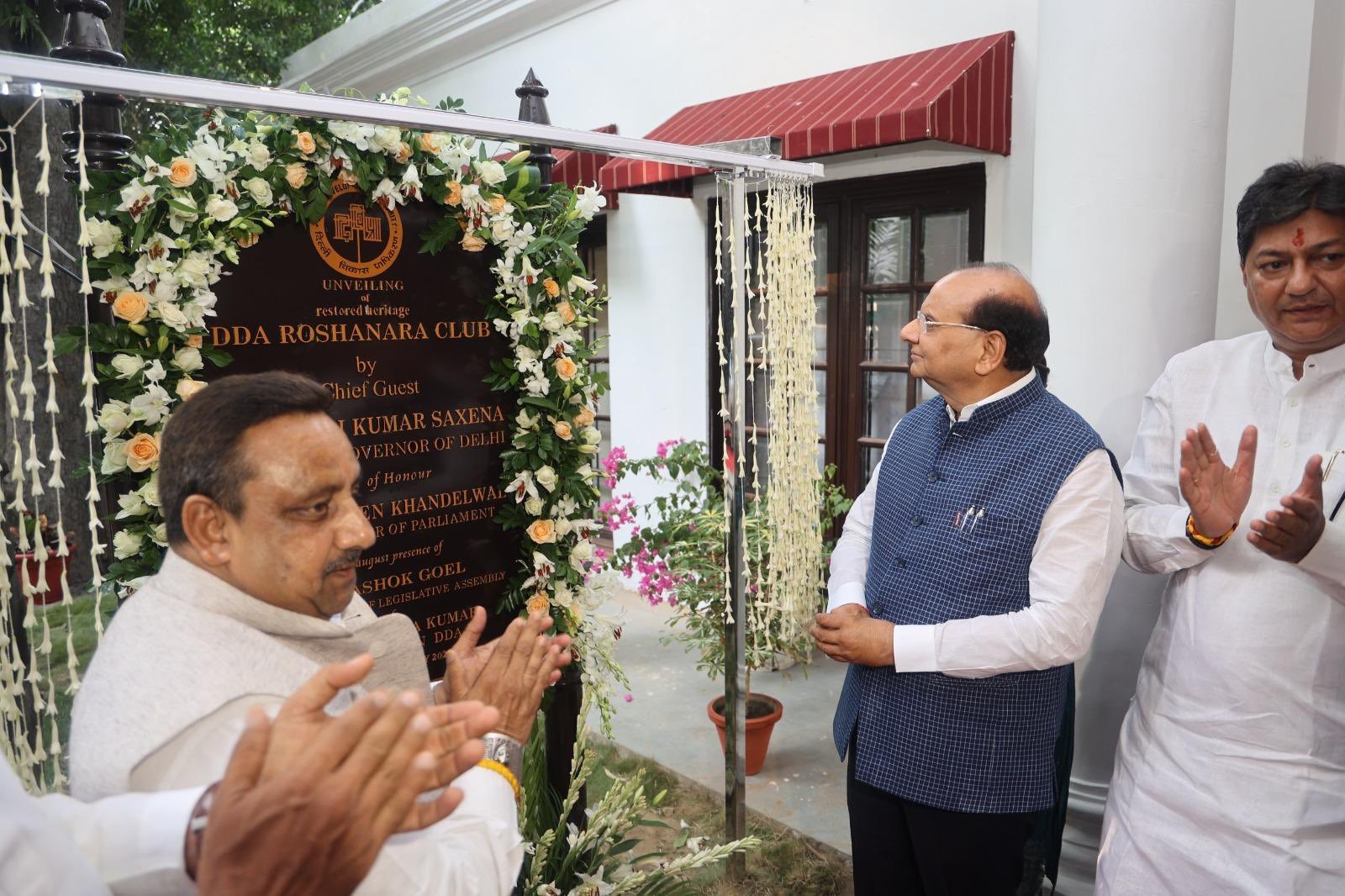 Hon’ble Lt. Governor unveiled the restored and refurbished DDA Roshanara Club along with Hon’ble MP, Shri Praveen…