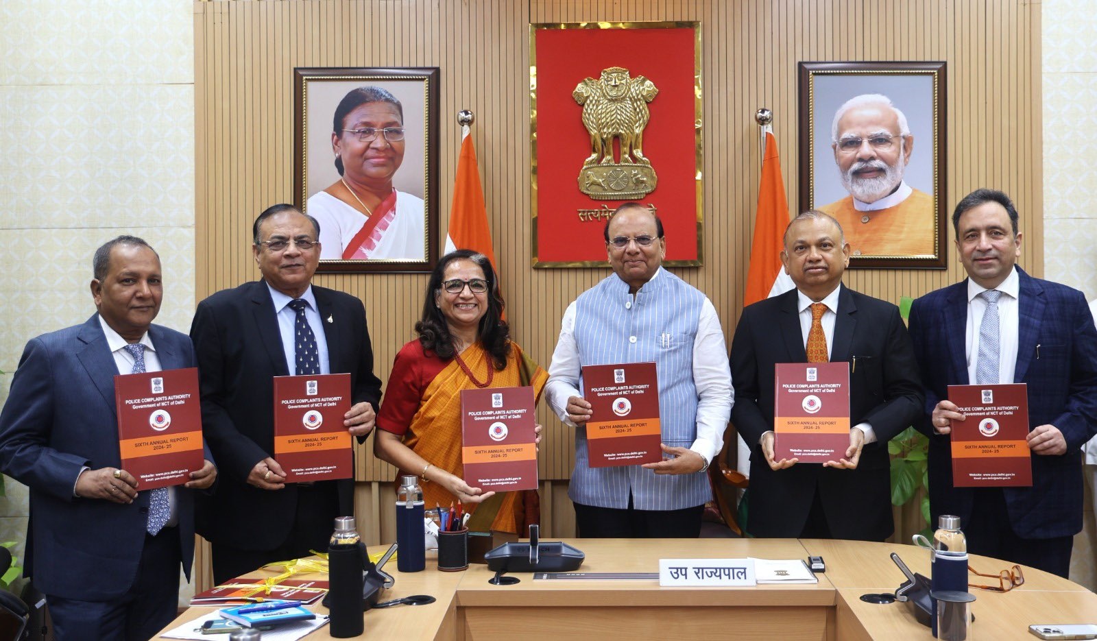 Hon’ble Lt. Governor received the 06th Annual Report for the year 2024–25 of the Police Complaints Authority, Delhi.