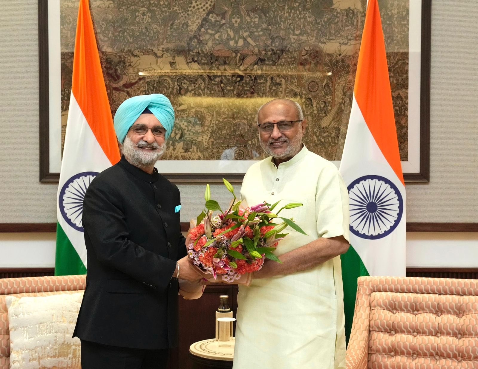 Hon'ble Lt. Governor called on Hon'ble Vice President of India, Shri CP Radhakrisnan Ji.
