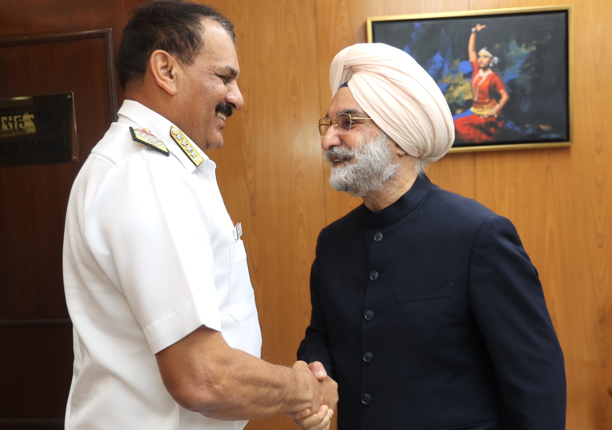 Hon’ble Lt. Governor met Admiral Dinesh K Tripathi, Chief of Naval Staff of Inidan Navy at Lok Niwas.