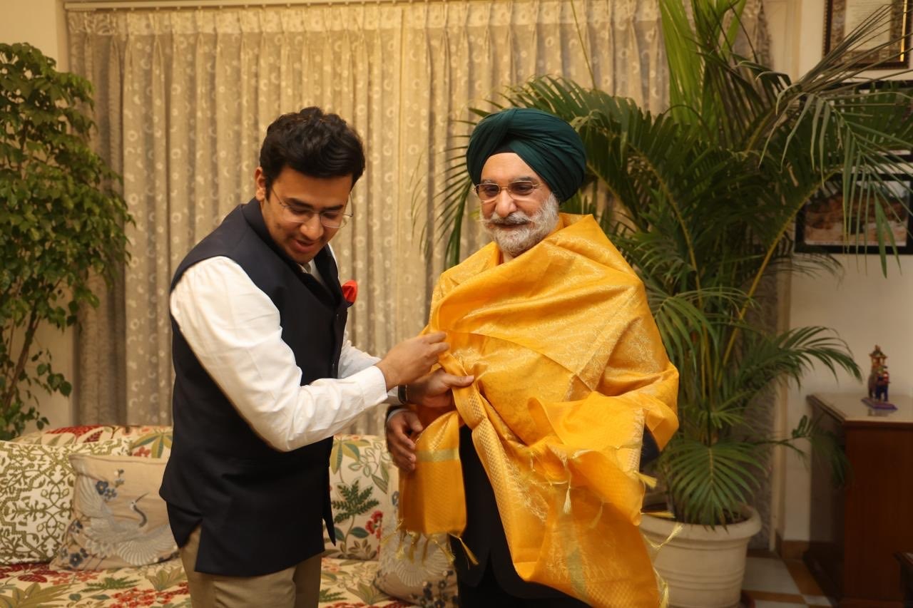 Hon’ble Lt. Governor met Shri Tejasvi Surya, Hon’ble Member of Parliament.