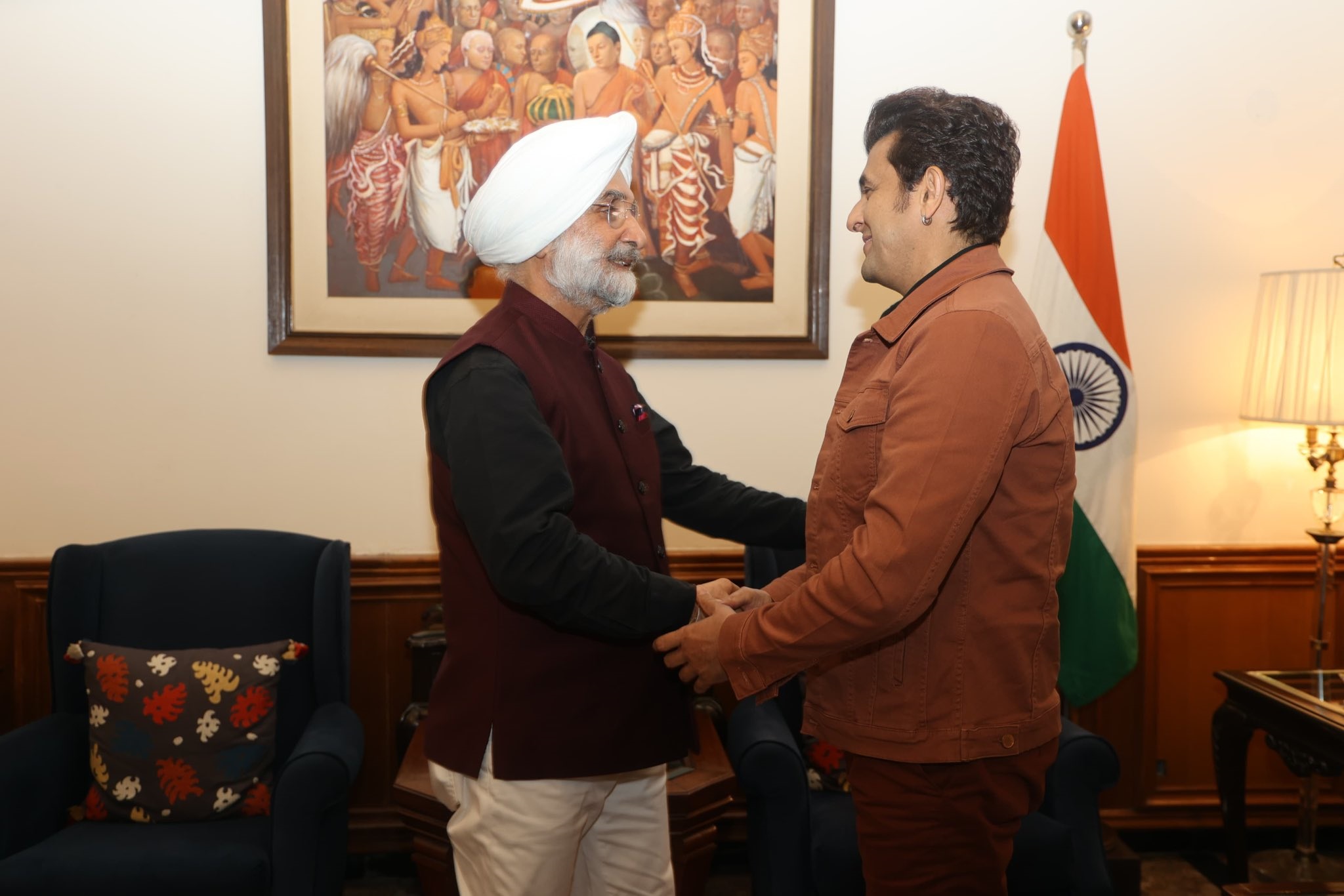 Renowned Singer and Artist, Shri Sonu Nigam, called on Hon’ble Lt. Governor.