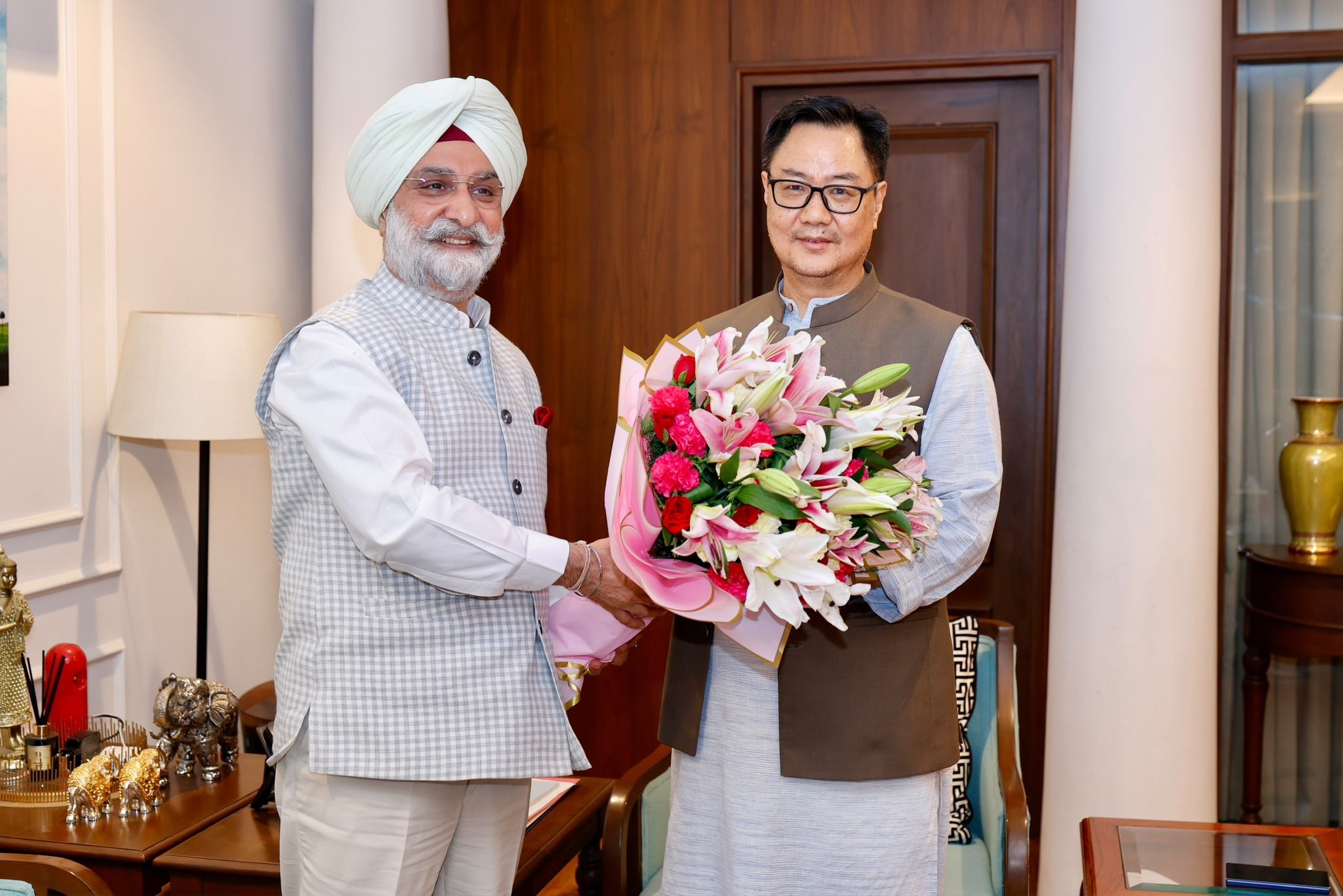Hon’ble Lt. Governor met with Hon’ble Union Minister for Parliamentary and Minority Affairs, Shri Kiren Rijiju.