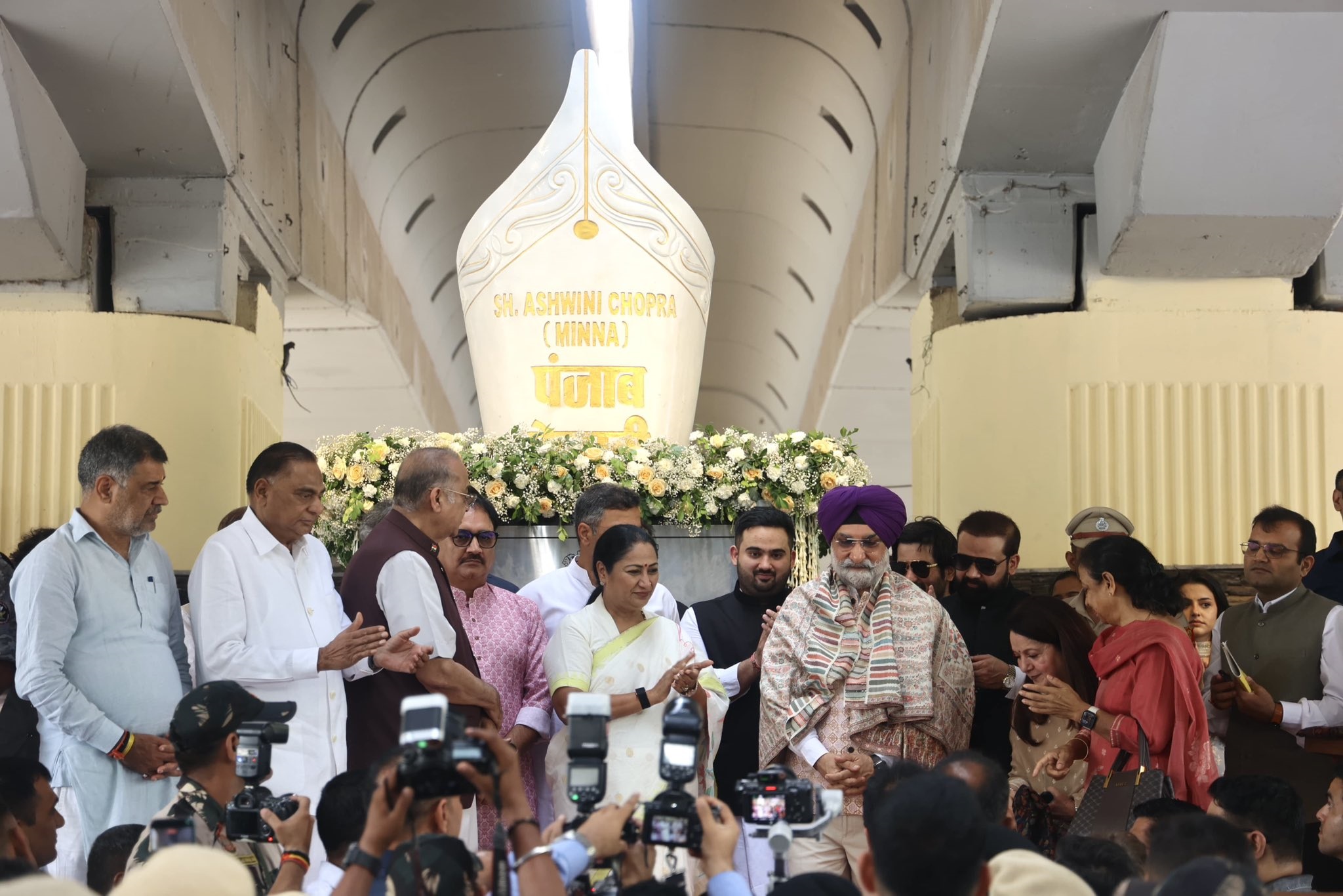 Hon’ble Lt. Governor at the renaming ceremony of Britannia Chowk in memory of the journalist, former MP, late Ashwini…
