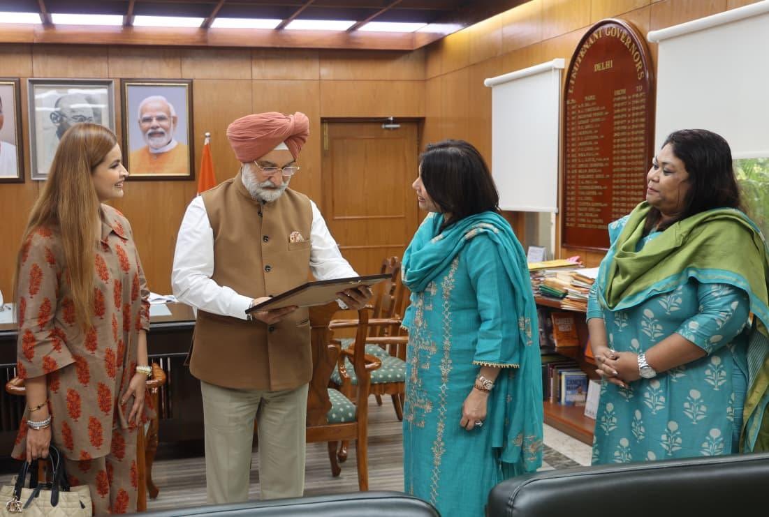 Ms. Puja Garg, National President, FICCI Ladies Organisation, along with team, called on Hon’ble Lt. Governor.