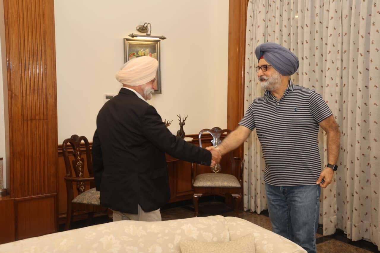 Amb. Ujal Singh Bhatia, former Chairman, WTO Appellate Body, Amb. Pradeep Singh, and S. D.P. Singh, Chairman, Sara…
