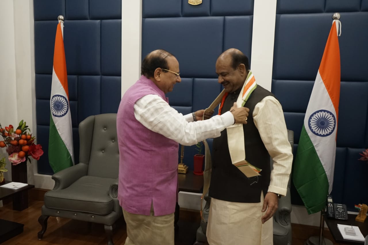 Hon’ble Lt. Governor called on Hon'ble Lok Sabha Speaker, Shri Om Birla ji