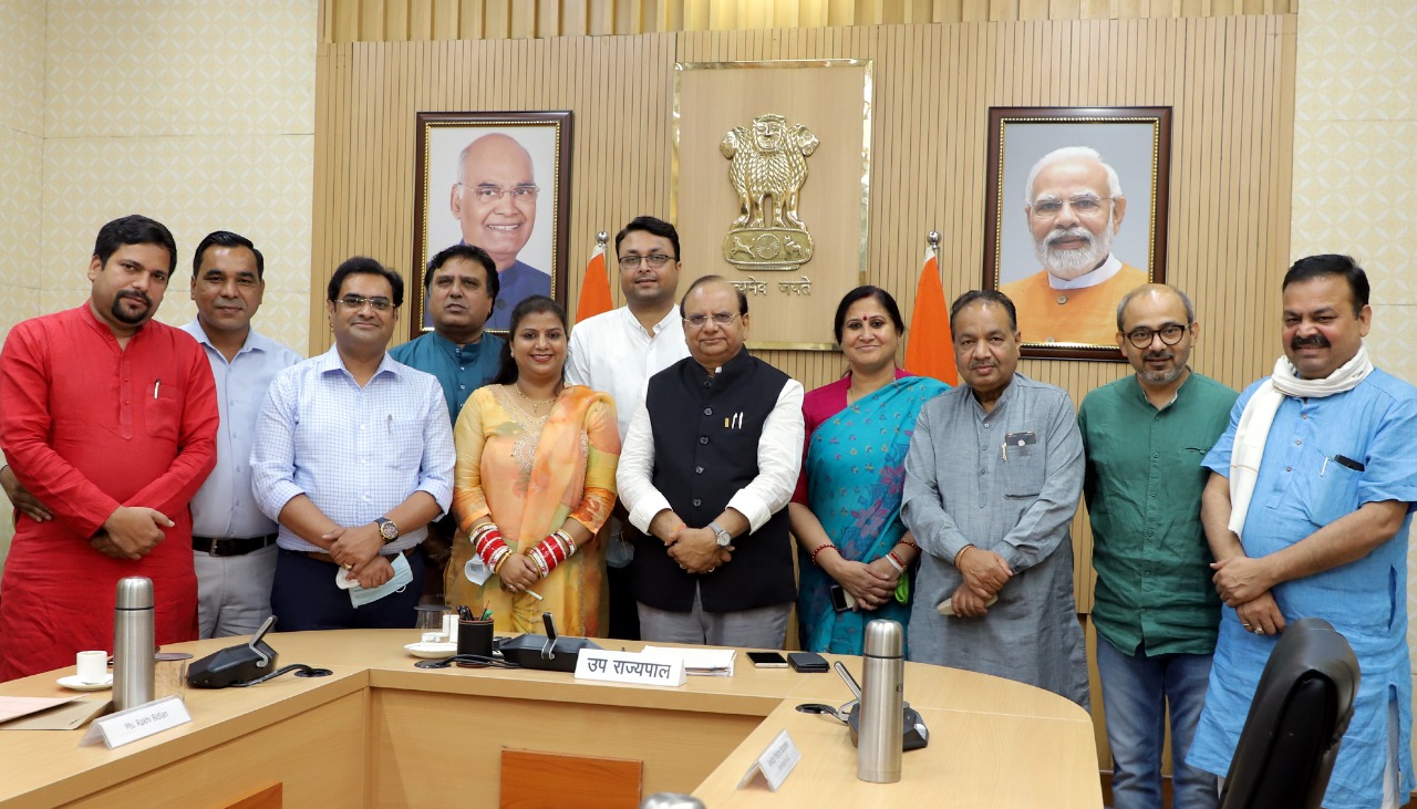 Members of the Delhi Legislative Assembly called on the Hon’ble Lt. Governor at Raj Niwas