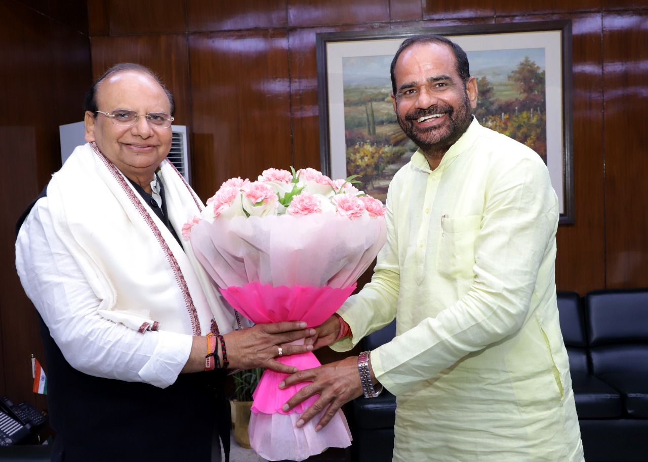 Hon'ble MP Shri Ramesh Bidhuri ji called on the Hon’ble Lt. Governor at Raj Niwas