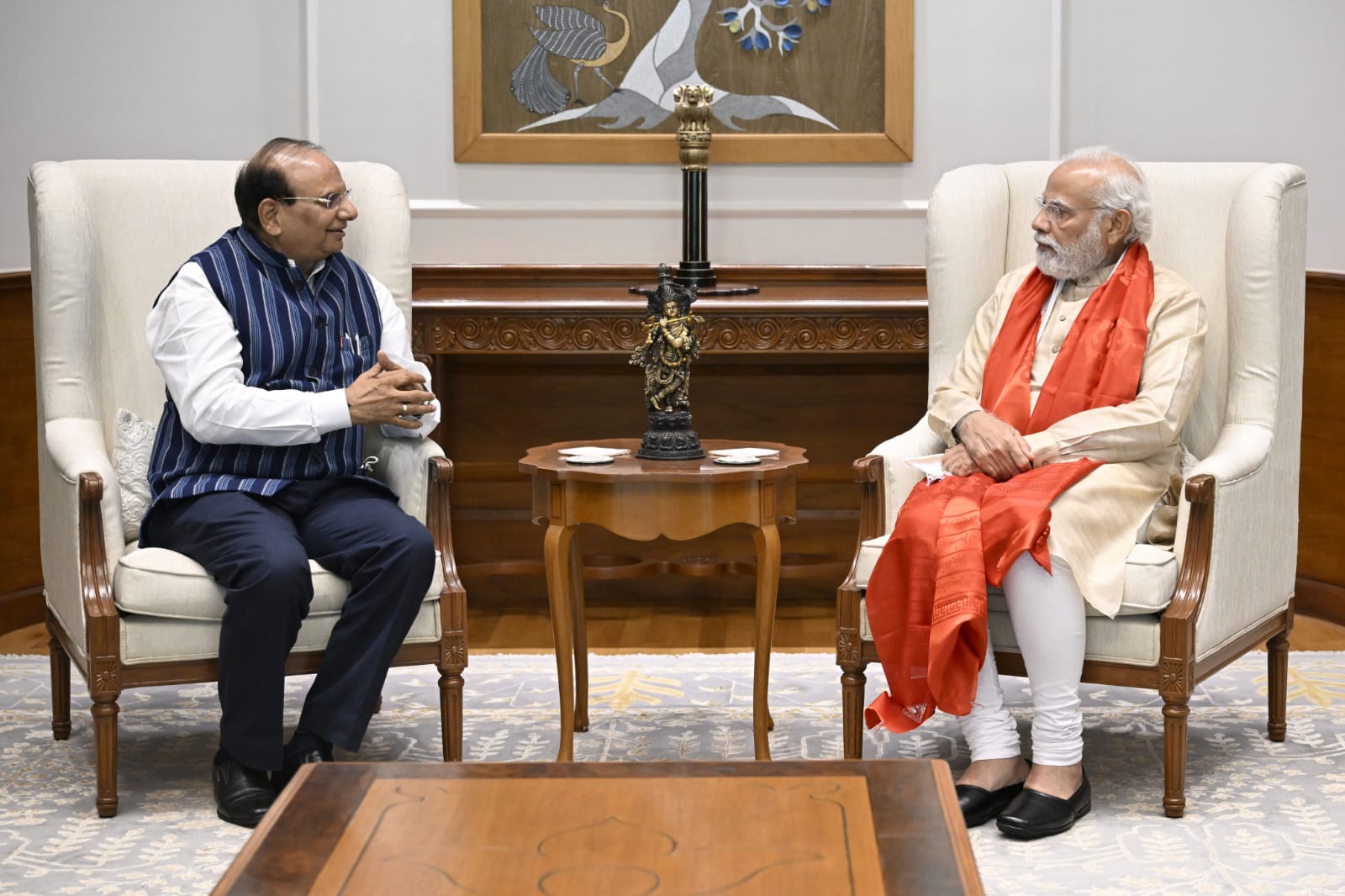 Hon'ble Lt. Governor called on the Hon'ble Prime Minister Shri Narendra Modi Ji.