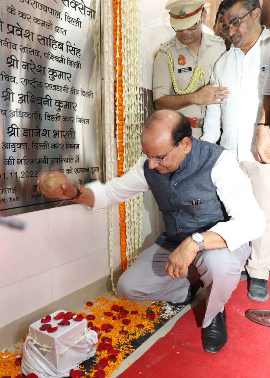 Hon’ble Lt. Governor inaugurated Underground Multilevel Car Parking & Community Hall at Subhash Nagar.