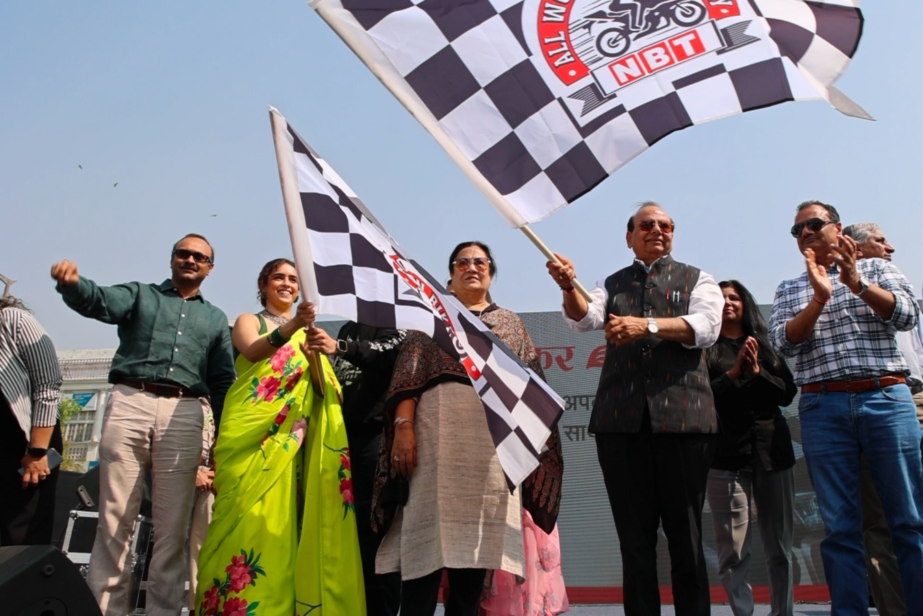 Hon’ble Lt. Governor flagged off the 10th All-Women Bike Rally organized by @NBTDilli.