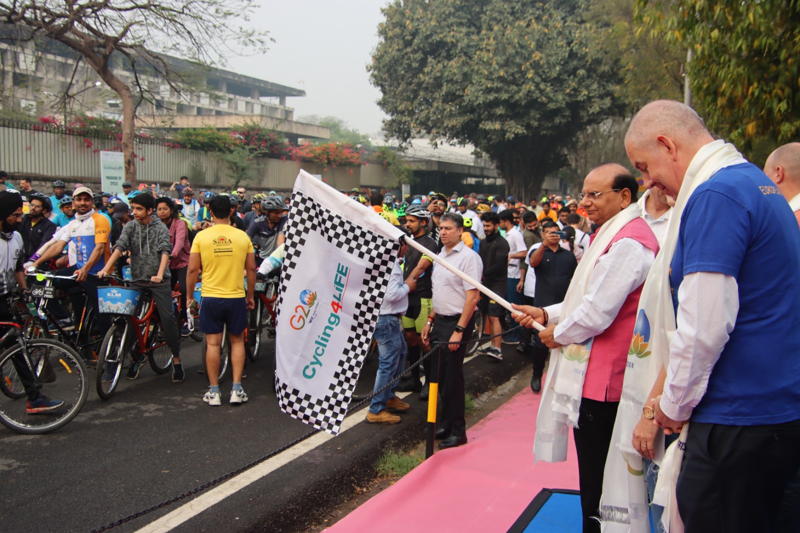 Hon’ble Lt. Governor flagged off the 'Cycling4LiFE' Cyclothon along with diplomatic representatives of…