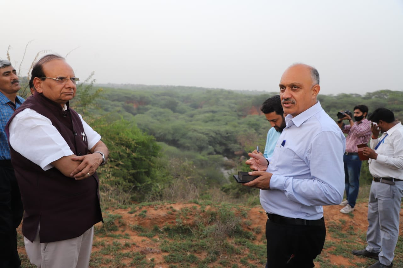 Hon'ble Lt. Governor visited the Bhatti Mines on 31st May 2022 along with officers.