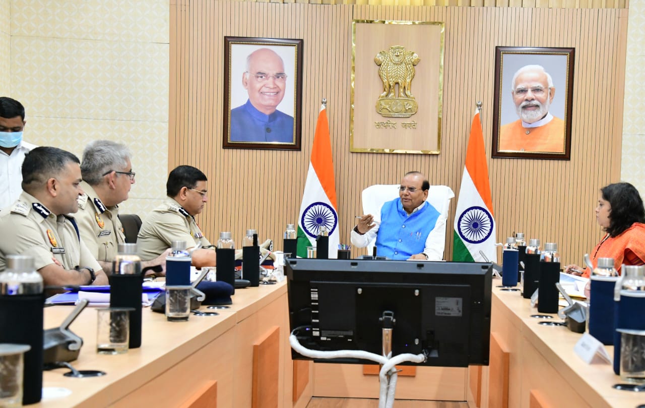 Hon’ble Lt. Governor reviewed Traffic Management in the city.