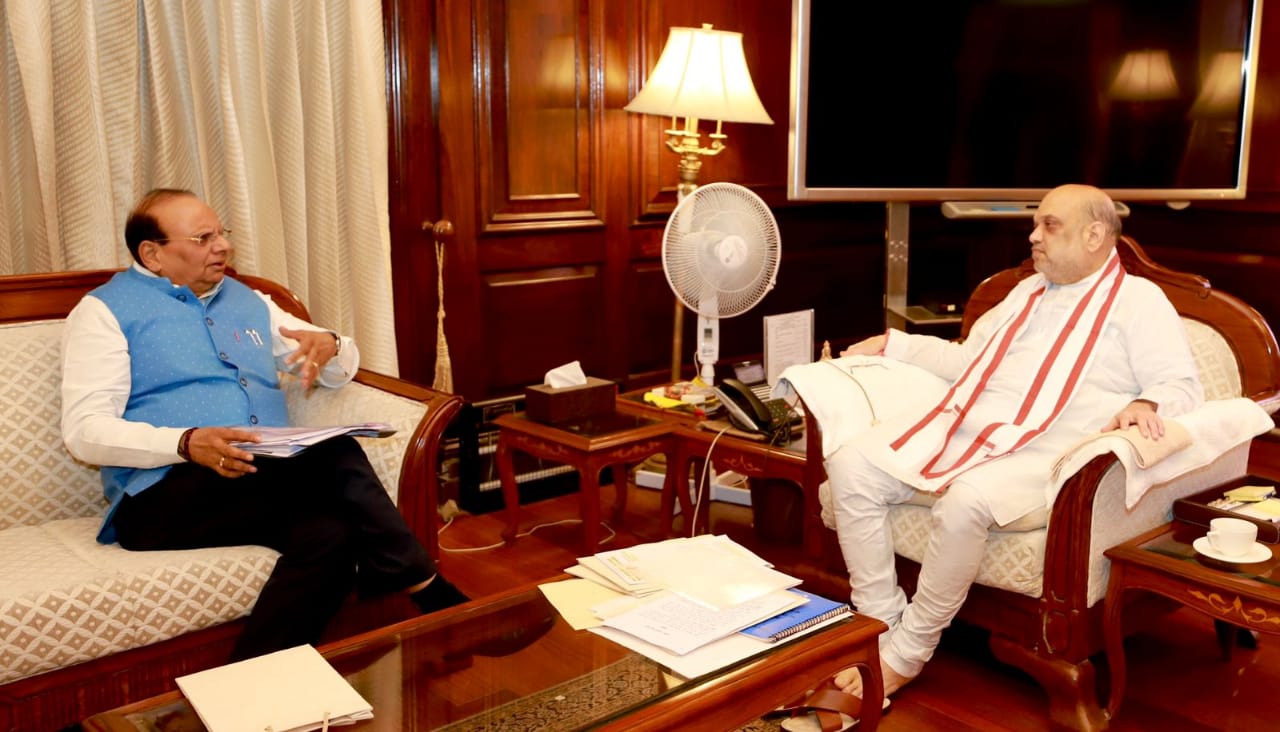 Hon'ble Lt. Governor met Hon'ble Home Minister Shri Amit Shah Ji.