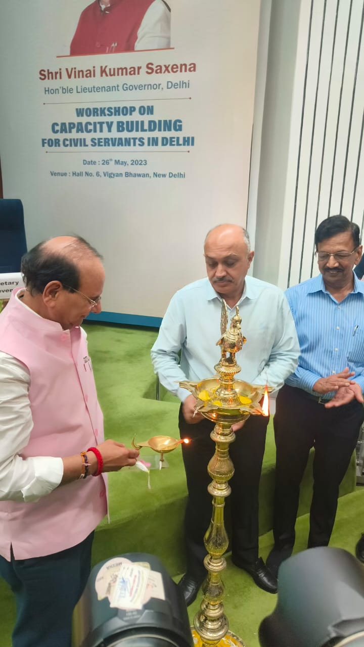 Hon’ble Lt. Governor addressed the Workshop on Capacity Building of Civil Servants at Vigyan Bhawan.