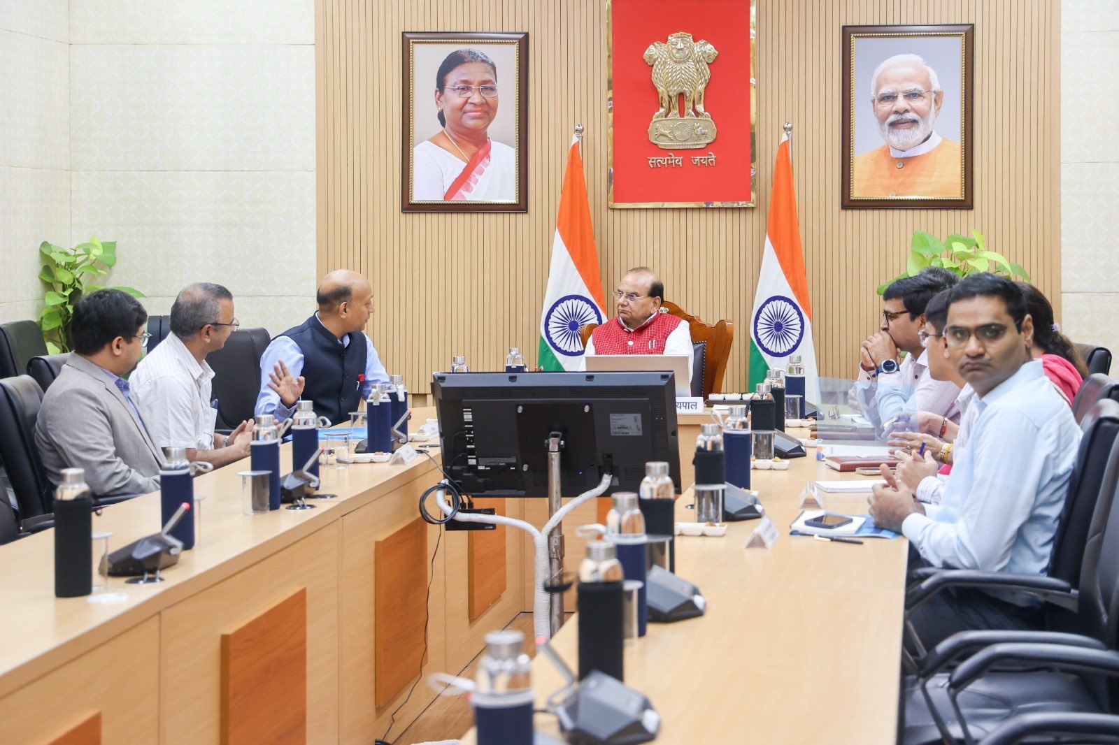 Hon'ble Lt. Governor reviewed presentations on "Delhi Space Technology Centre" & "Drone…