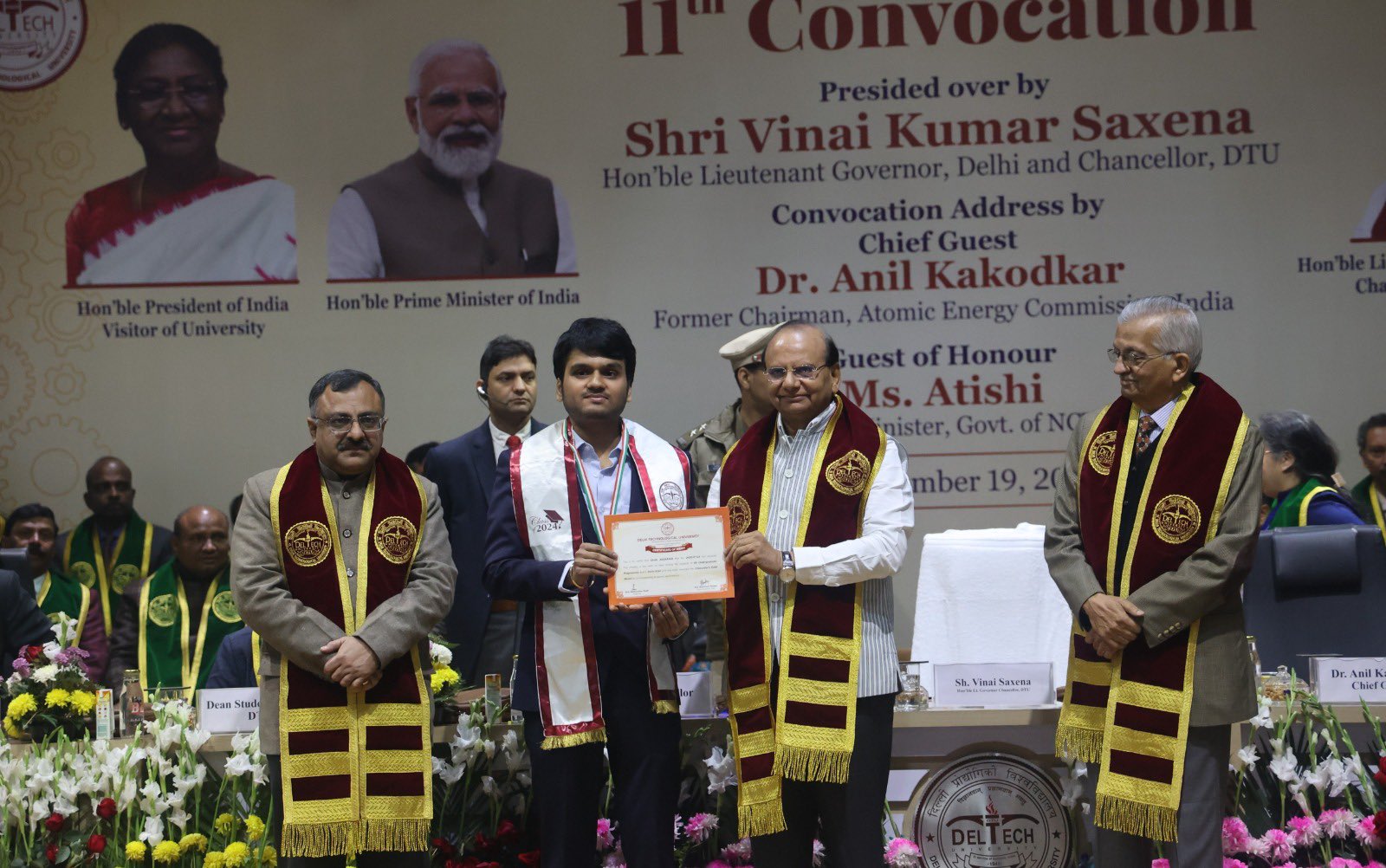 Hon’ble Lt. Governor presided over the 11th Convocation of Delhi Technological University.