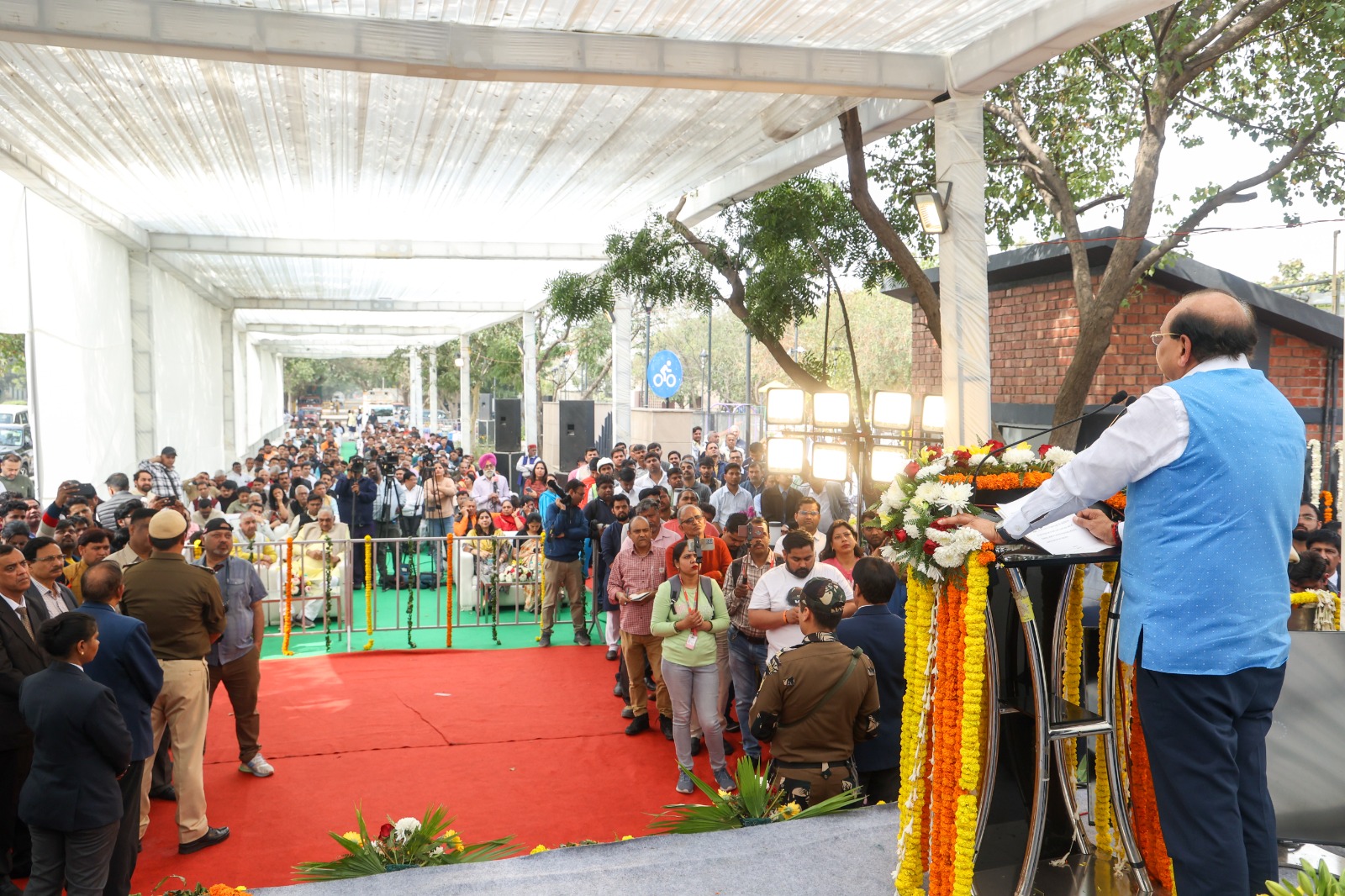 Hon’ble Lt. Governor inaugurated storm water channel 2 & 5 at Dwarka Sub-City.