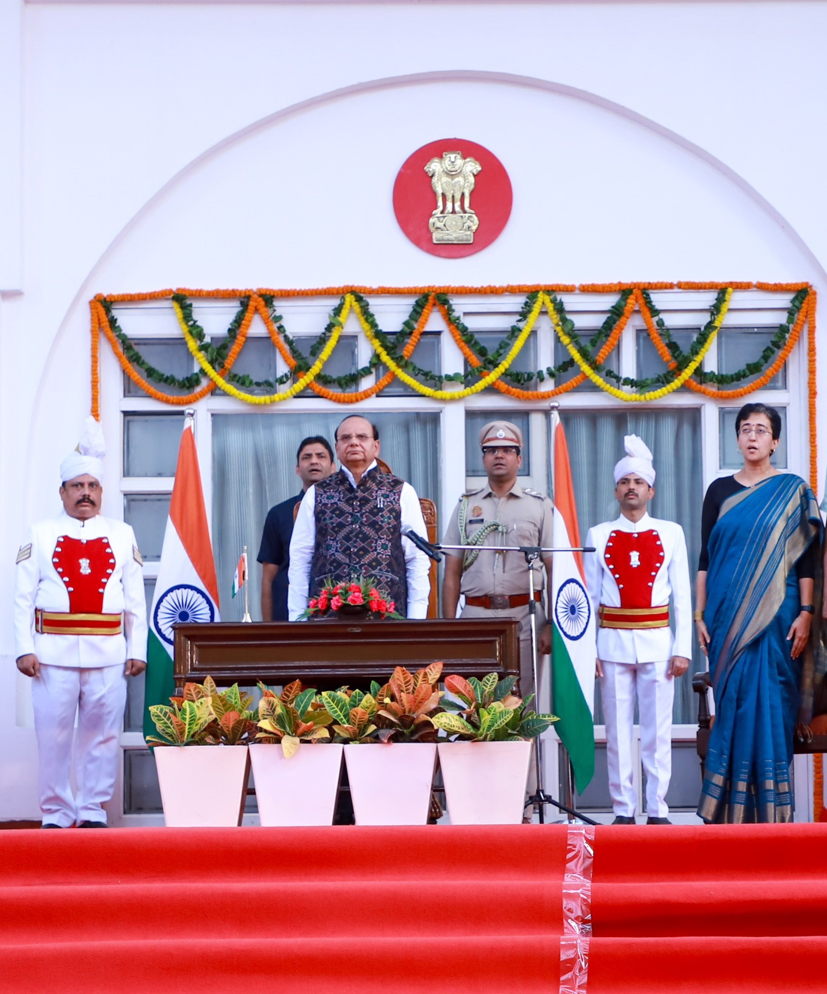 Hon’ble Lt. Governor administered Oath of Office & Secrecy to the new Chief Minister, GNCTD, Ms Atishi & her…