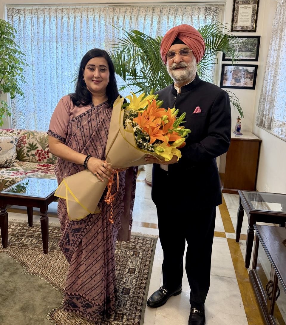 Hon'ble MP (LS), Ms Bansuri Swaraj called on Hon’ble Lt. Governor.