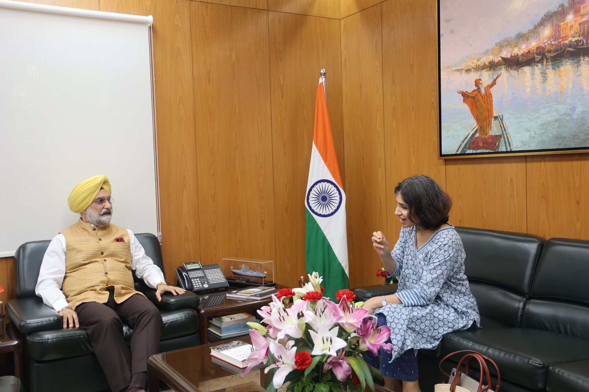 Ms. Chiki Sarkar, publisher and founder of Juggernaut Books, called on Hon’ble Lt. Governor.