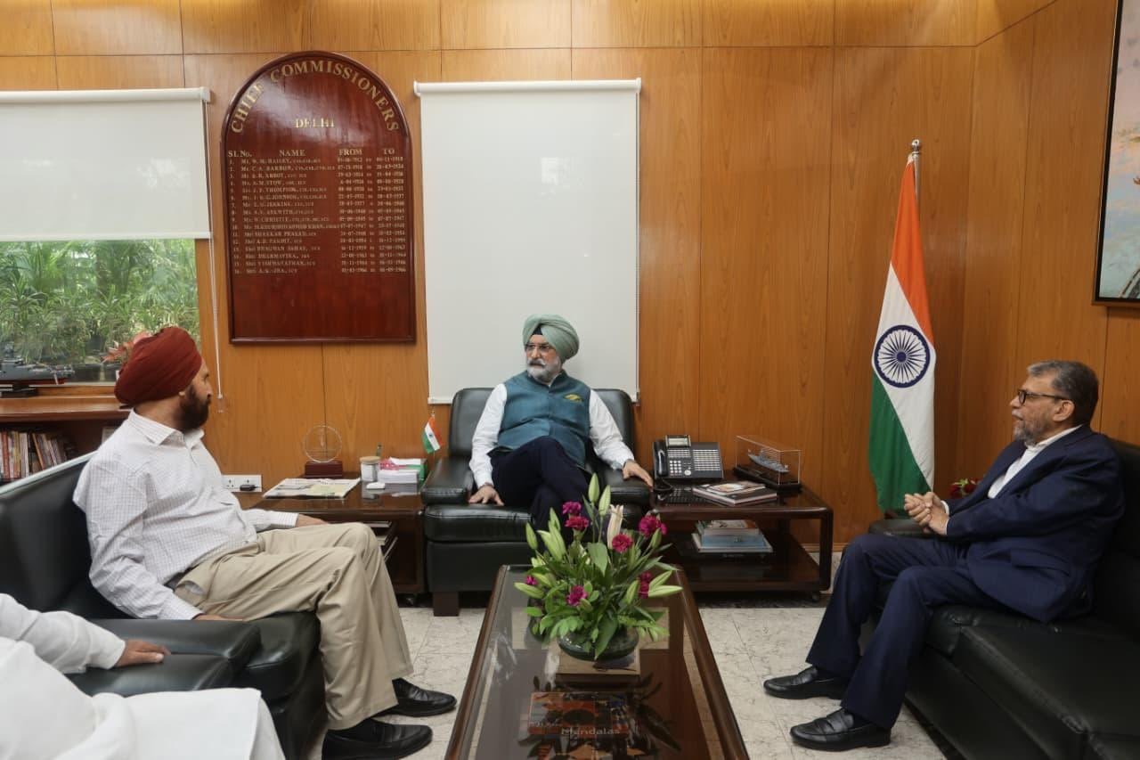Shri. Iqbal Singh, Prant Sanghchalak, RSS, Punjab along with Shri. Jagdish Sewhani and Shri. Dinesh Sarpal, called on…