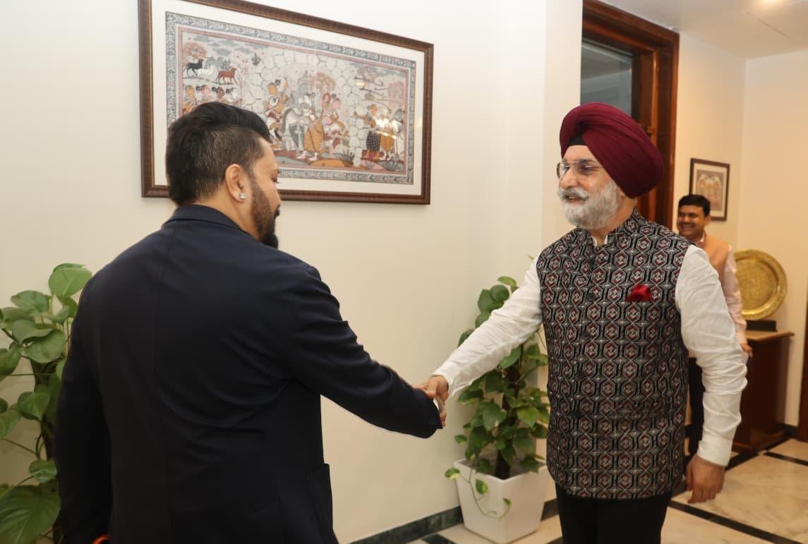 Popular singer and music composer Shri Mika Singh, called on Hon’ble Lt. Governor.