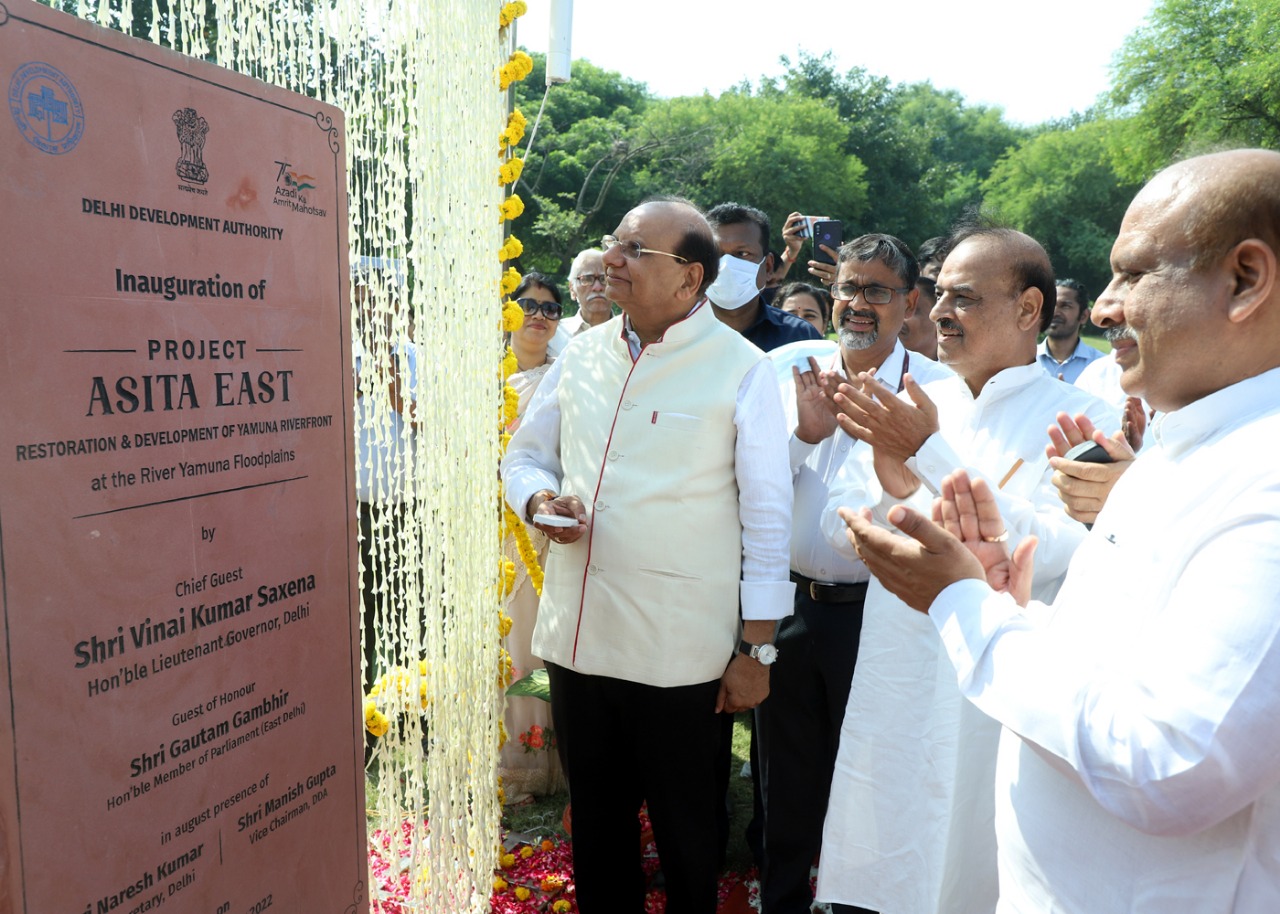 Hon'ble Lt. Governor inaugurated Asita East on River Yamuna, a restoration & rejuvenation project developed in…