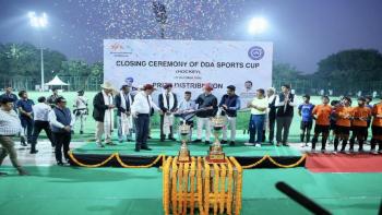 Hon’ble Lt. Governor attended the closing ceremony of the DDA Sports Cup (Hockey) at Yamuna Sports Complex.
