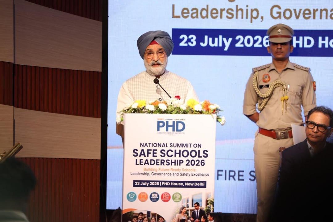 Hon’ble Lt. Governor addressed the National Summit on Safe Schools Leadership 2026 at PHD Chamber House.