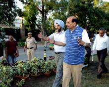 Hon'ble Lt. Governor inspected the ongoing makeover of Traffic Island in front of Hyderabad House, India Gate on…