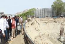 Honourable Lt. Governor visited the construction site of the Karkardooma TOD Project on 25th June, 2022.
